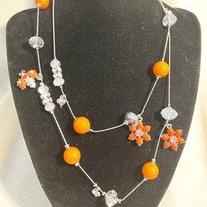 Betsy Johnson Necklace Bee and Flowers